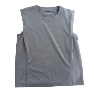 Athleta Renew Muscle Tank Womens Medium Gray Blue Sleeveless Workout Top Size M